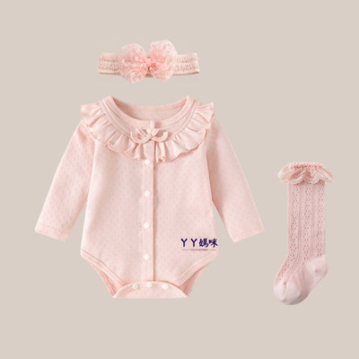 纯棉包屁衣三角哈衣甜美公主春秋