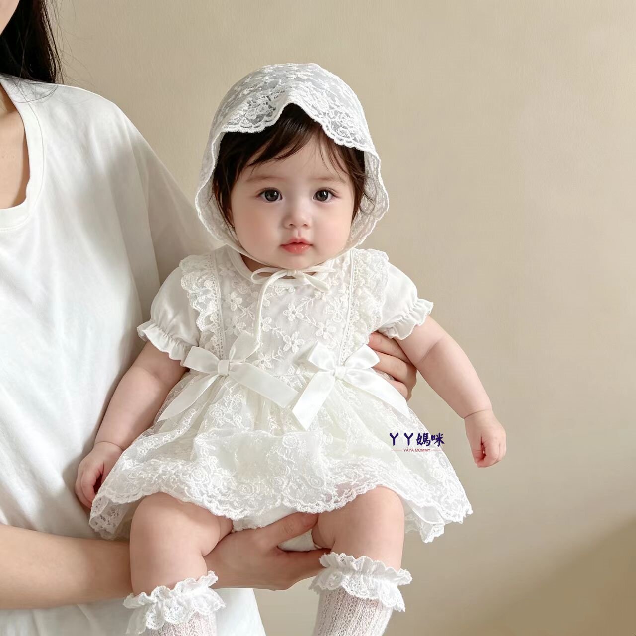 婴儿公主裙夏装轻薄软纱包屁哈裙0-3个月女宝宝满月百天周岁礼服图片