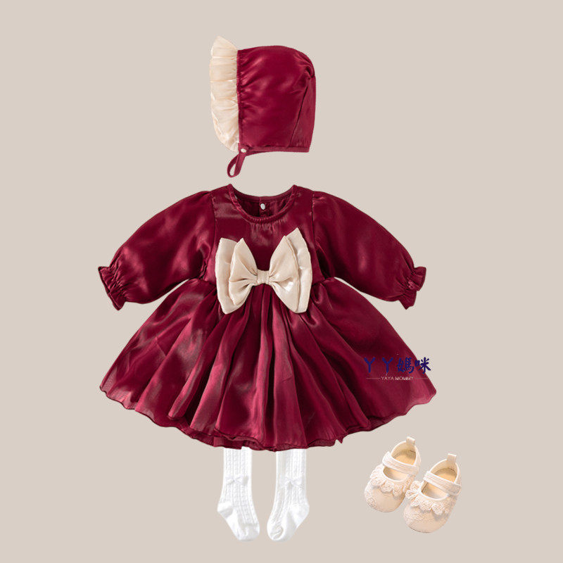 女宝宝周岁礼服春秋装洋气长袖包屁裙婴儿满月百天宴宫廷公主裙红,童装/婴儿装/亲子装,连衣裙,淘宝优惠券,粉丝福利购,淘宝优惠卷