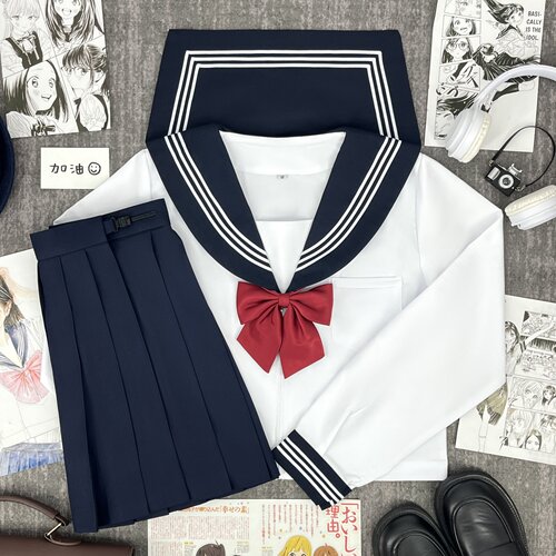 樱奈家原创JK制服白三本水手服