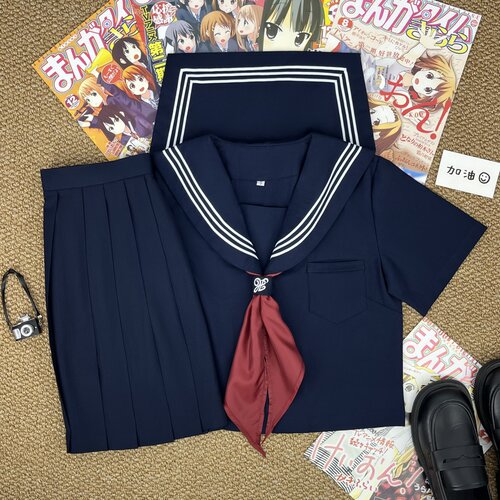 樱奈家绀三本水手服正统JK制服