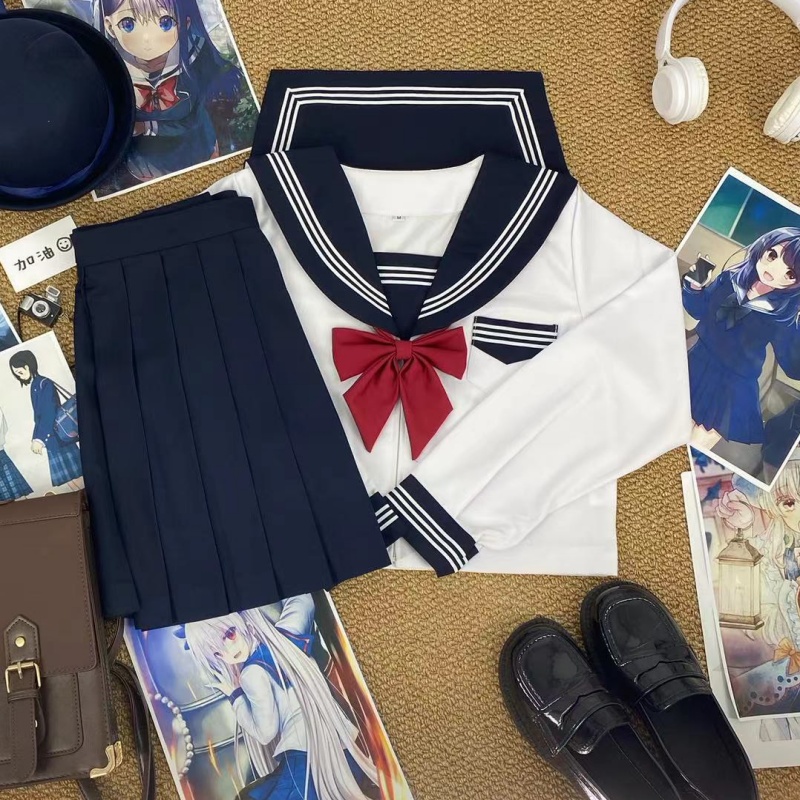 樱奈家原创JK制服改良白三本套装