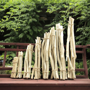 天然乳白树枝干枝木棒棍装饰树枝美式乡村插花幼儿园环创diy手工