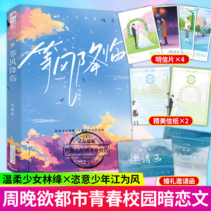 等风降临小说 周晚欲 高人气校园暗恋文青春文学校园言情小说书籍正版