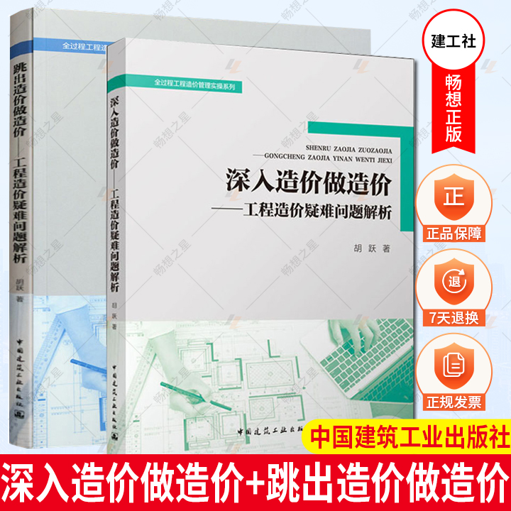 正版包邮 套装2本 全过程工程造价管理实操系列 深入造价做造价+跳出造价做造价——工程造价疑难问题解析 中国建筑工业