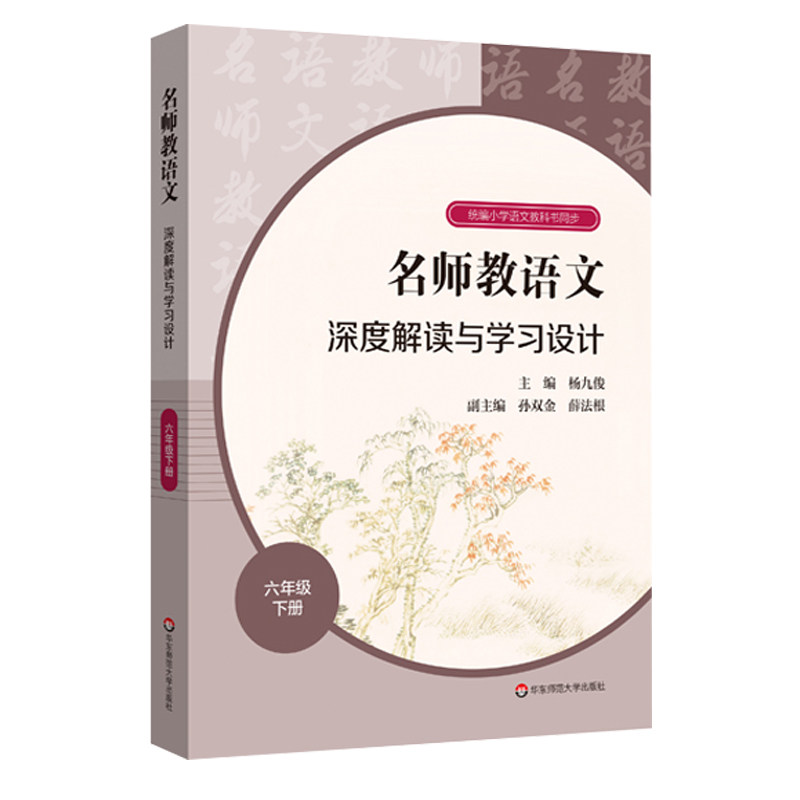 2021名师教语文六年级下册深度解读与学习设计 杨九俊名师导学文本设计课堂实录备课小学语文教案与教学教师用书考编教资考试资
