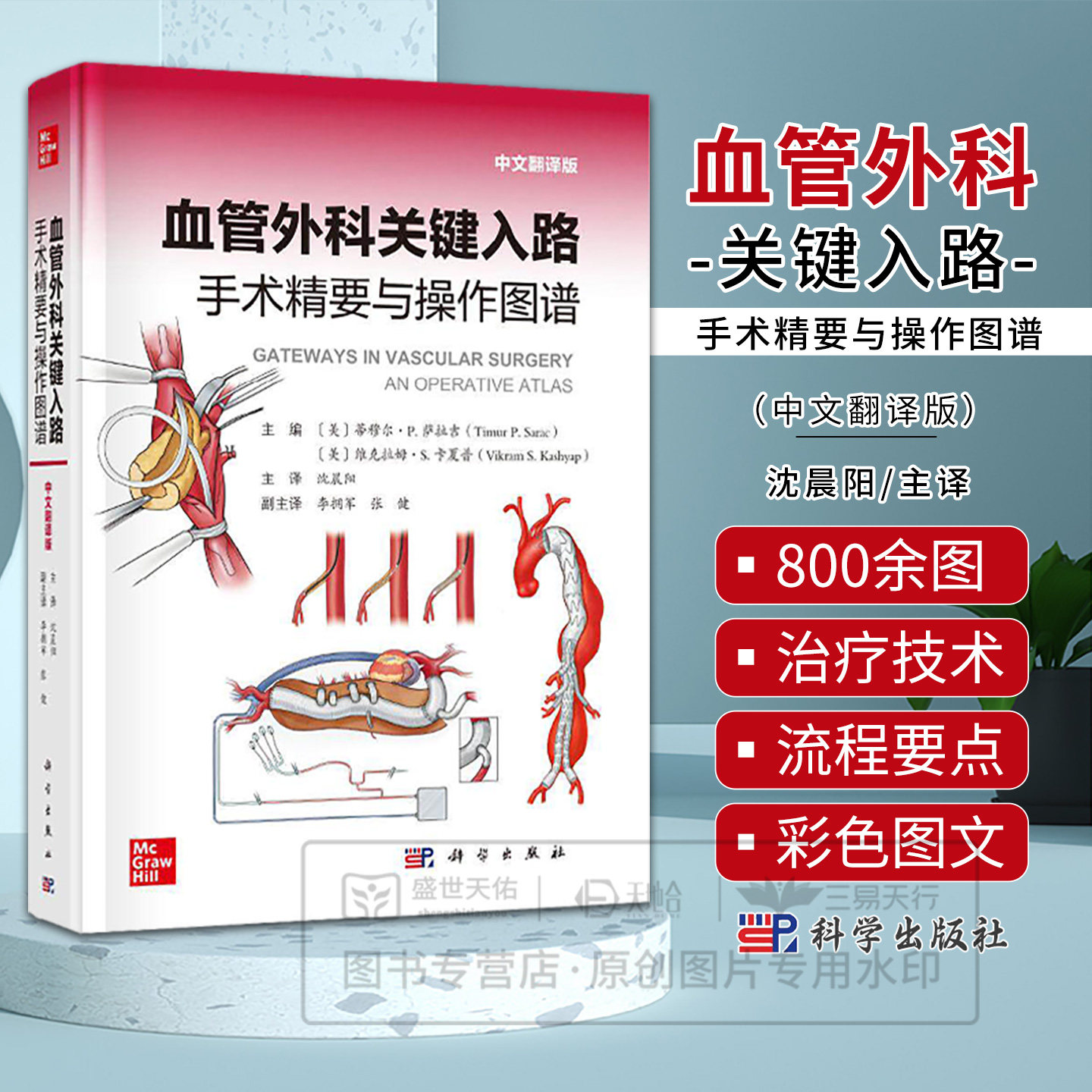 血管外科关键入路 手术精要与操作图谱 中文翻译版 蒂穆尔P萨拉吉等著 沈晨阳主译 科学出版社 医学生血管解剖基础操作医师工具书