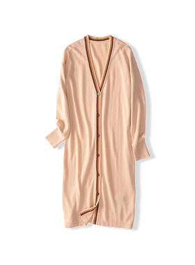 GP245 菲诗菲曼高端定制  羊毛羊绒针织开襟连衣裙大开衫 WL5084M