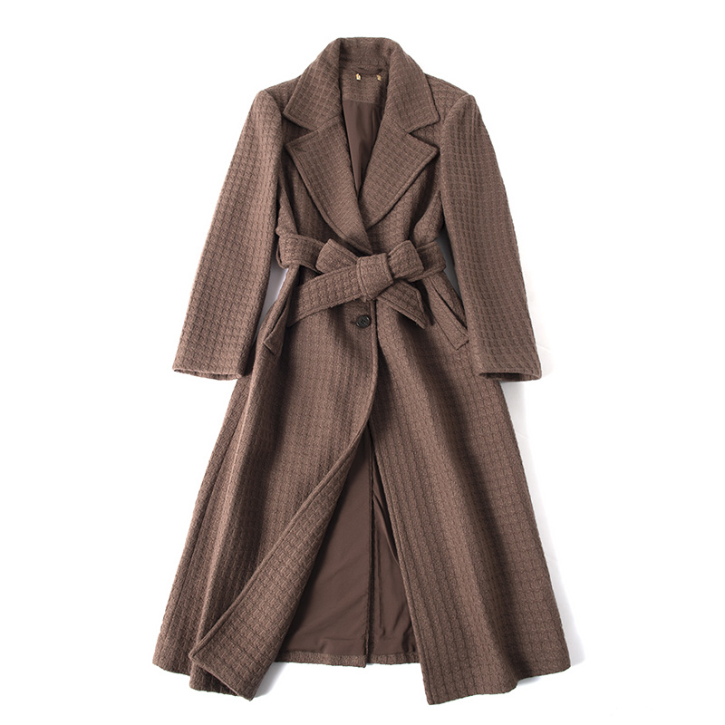 【直播间福利】GP113 菲诗菲曼 长款羊毛针织大衣WL5963W