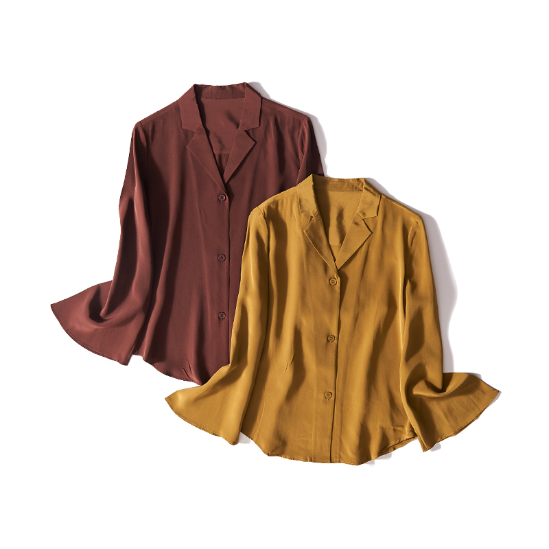 GP216 菲诗菲曼高端定制  西装领桑蚕丝长袖衬衫ZJAW1556C