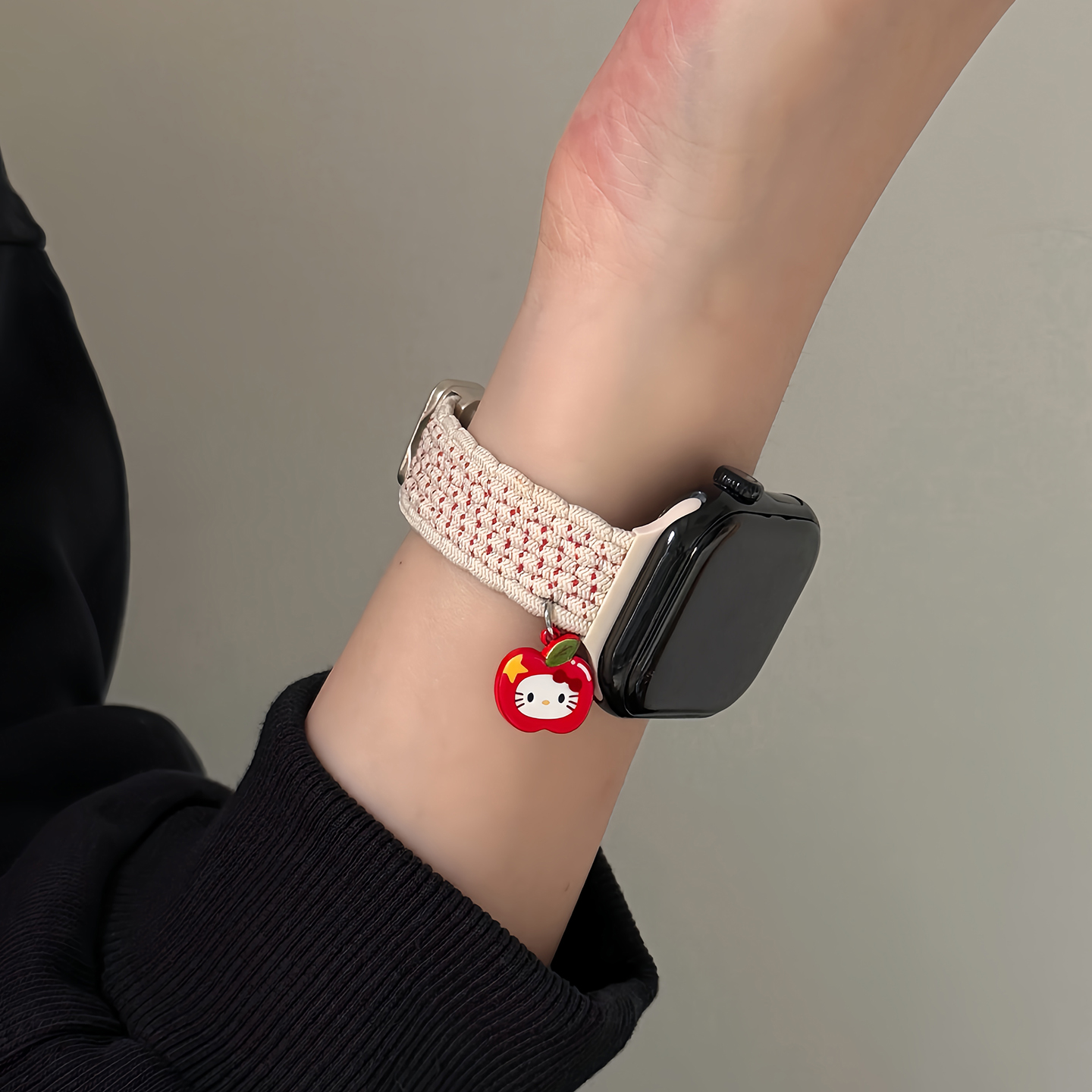 可爱红苹果KTapplewatch11表带适用S10苹果智能手表带iwatchs98se