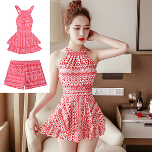 网红款 遮肉连体显瘦游泳 泳衣女夏仙女范性感小胸分体ins2025新款