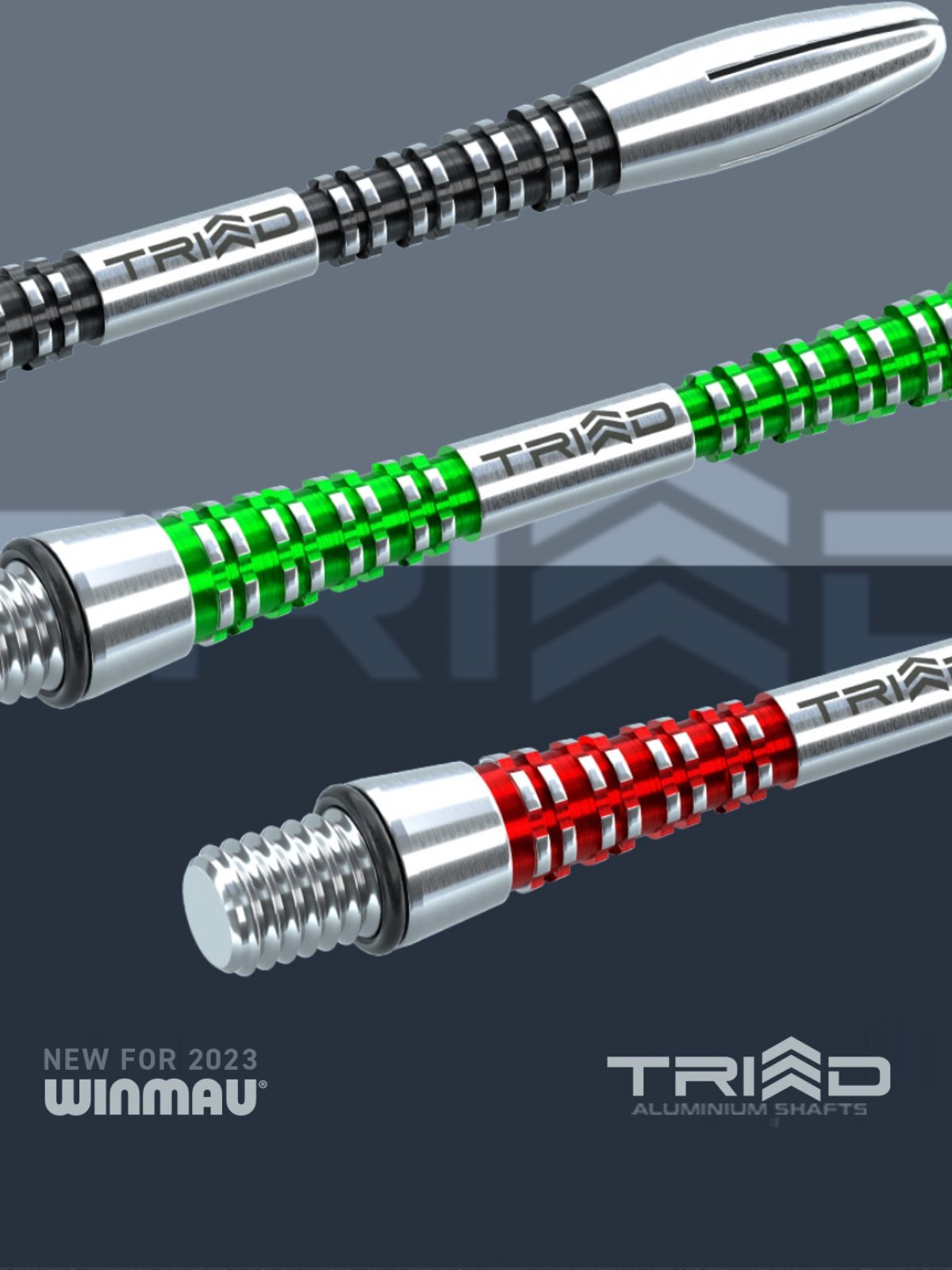 Трехцветный дротиковый стержень для профессиональных соревнований WINMAU Weima Triad из мягкого и твердого алюминиевого сплава, опционально Изображение 1