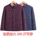 加肥加大码 保暖内穿小棉袄奶奶200斤棉服 妈妈棉衣老人驼绒棉冬季