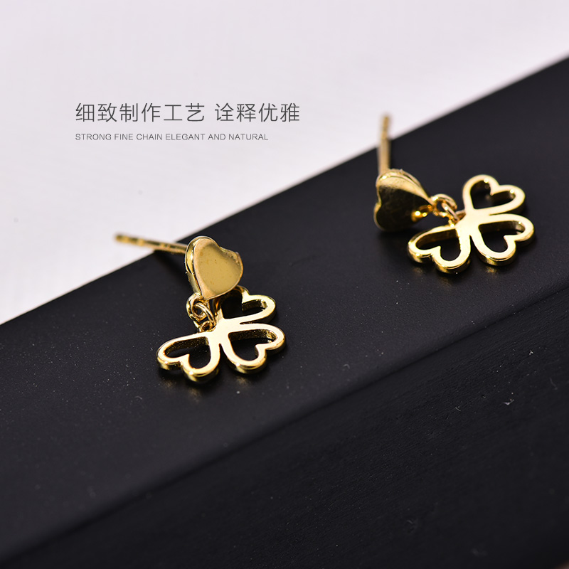 高级感首尔黄金耳钉爱心轻奢珠宝