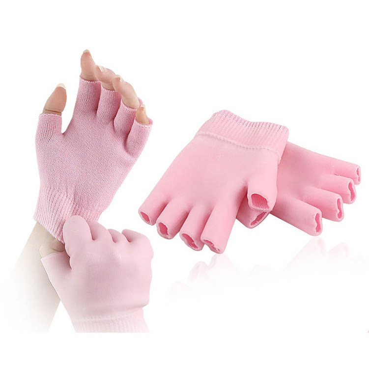 露指触屏精油SPA手套防裂秋冬玫瑰凝胶半指手膜滋润保湿露指补水