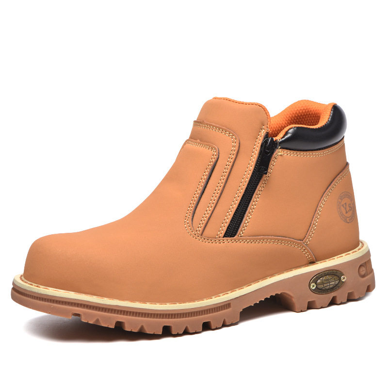 一脚蹬真皮劳保鞋拉链防砸防刺穿工作鞋耐磨防滑防水安全鞋防护鞋,居家日用,防护鞋,淘宝优惠券,粉丝福利购,淘宝优惠卷