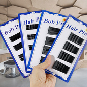 黑色一字夹发卡后脑勺夹子头饰发夹侧边刘海碎发固定钢夹子简约女