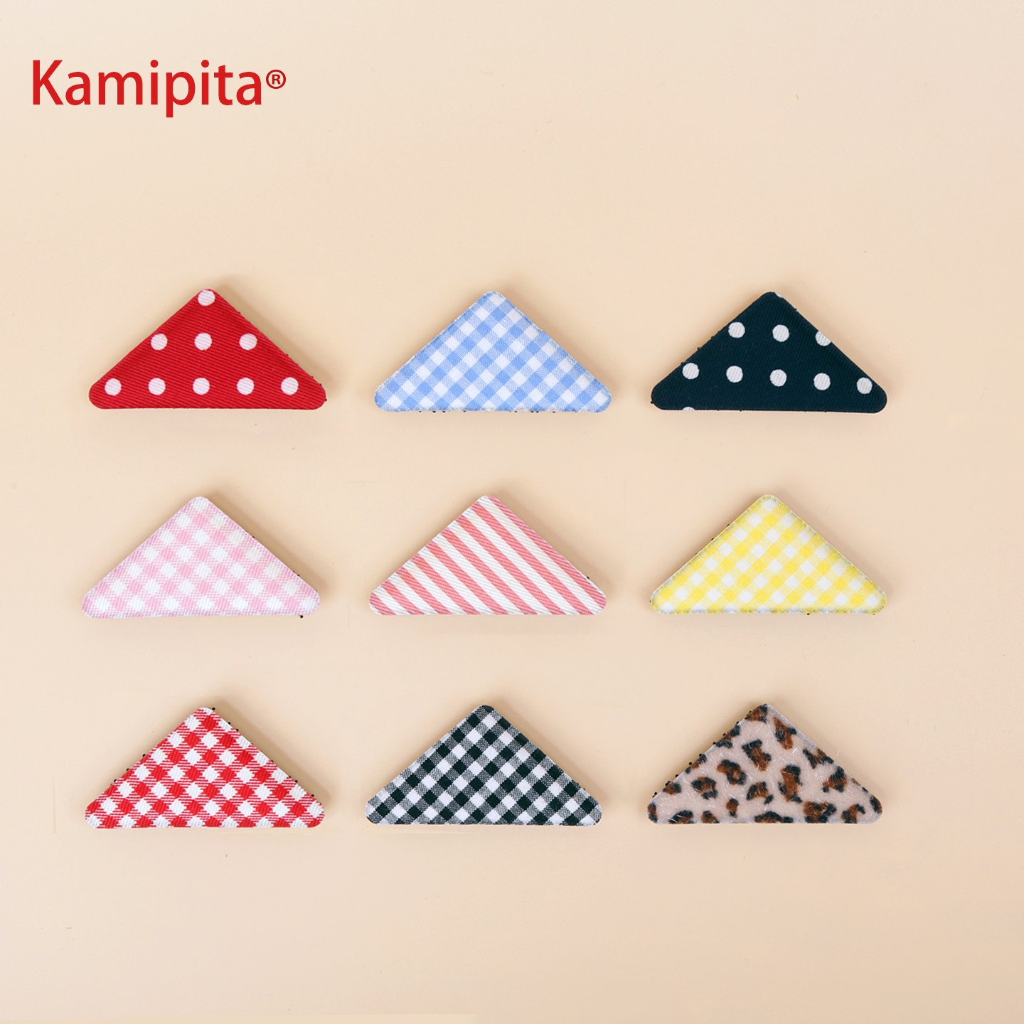 日本Kamipita魔术贴刘海贴碎发贴棉面艺质三角形日系可爱女宝小型