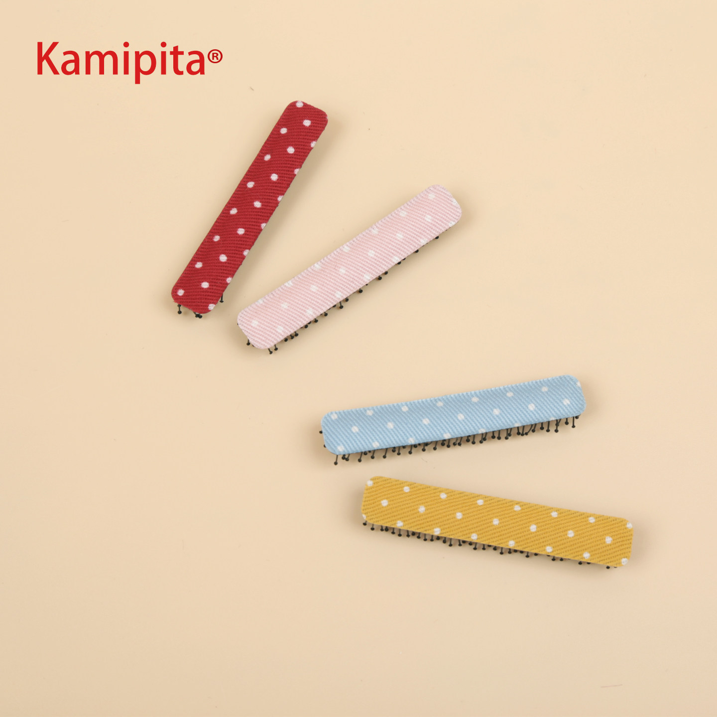 4.15上新Kamipita一字款发贴刘海碎发贴布艺格子波点亲子款女孩
