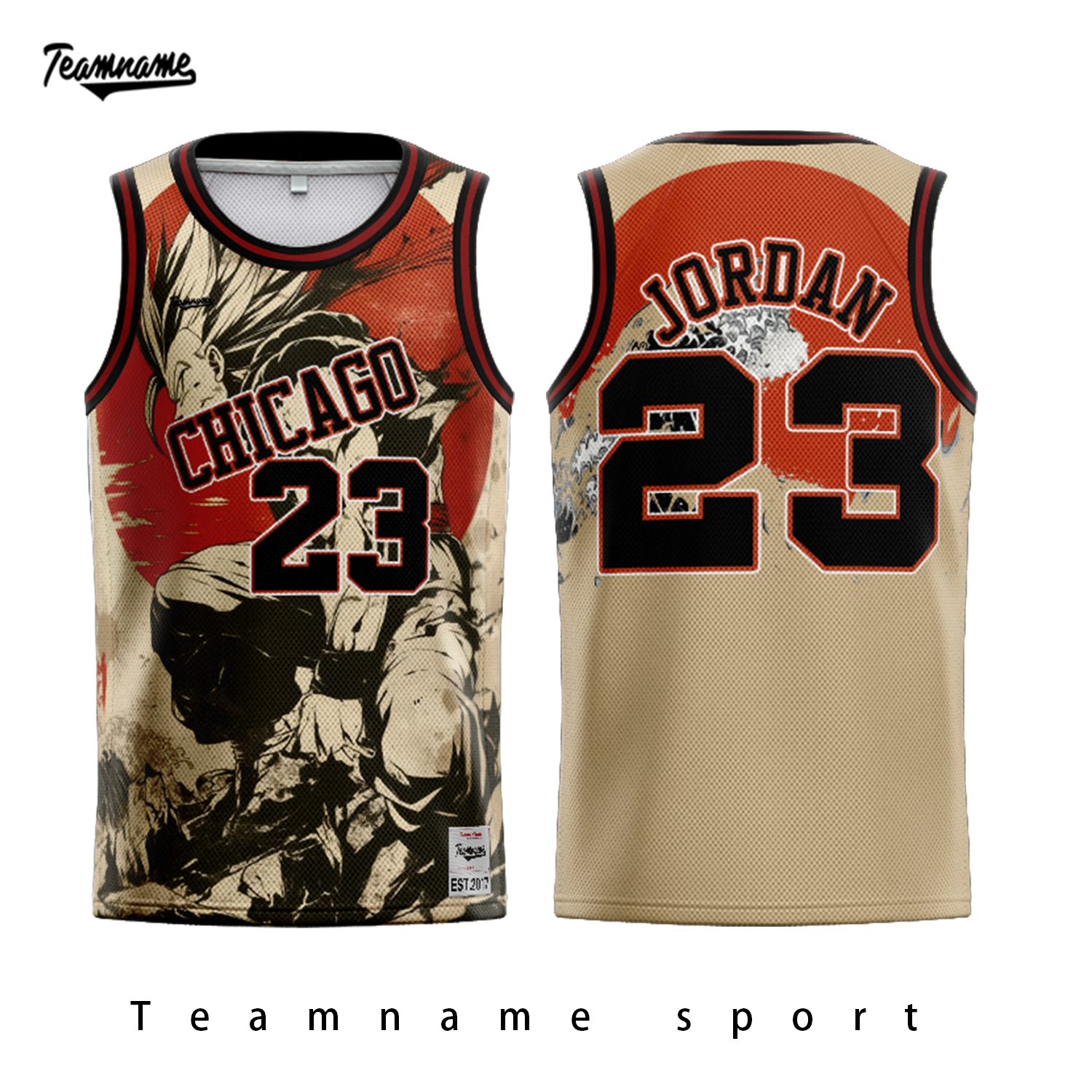 TeamName卡通学生篮球服套装