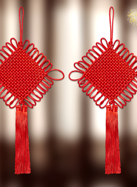 2026新款红色手工编织绳中国结挂饰镇宅之宝福字挂件小号卧室客厅