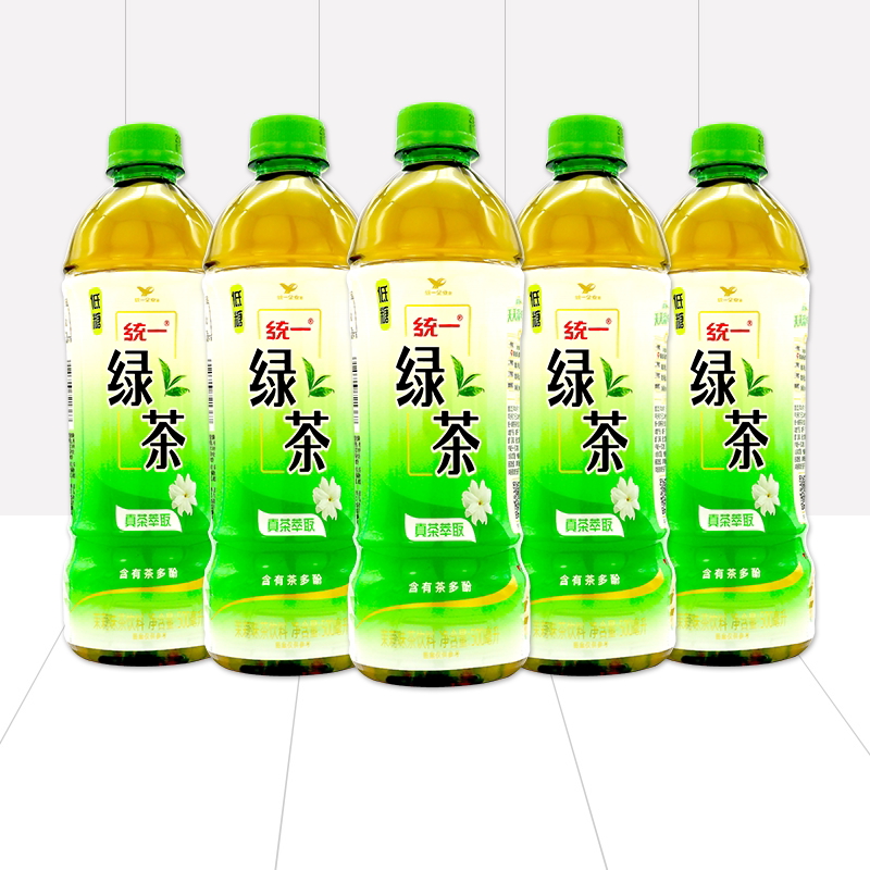 统一绿茶500ml*15瓶装新老包装随机发货 低糖茶饮料北京包邮