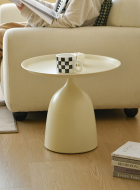 ins简约沙发边几阳台迷你茶几边侧圆形小桌子网红奶茶店小型圆桌