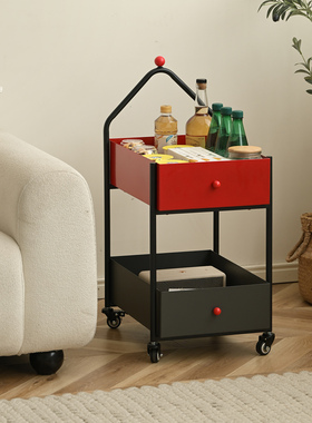 铁梵客厅可移动边几推车艺术边柜沙发边置物架铁艺迷你小茶几桌子