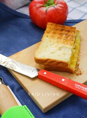 法国进口Opinel 法式早餐抹黄油果酱切面包实木手柄不锈钢刀