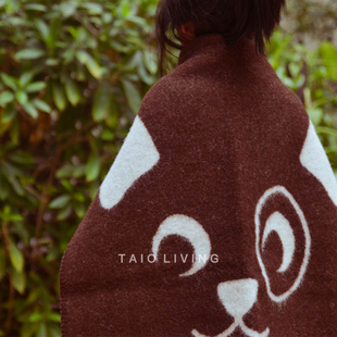 Klippan可爱小动物羊毛毯有机羊羔毛柔软宝宝盖毯INS儿童毛毯瑞典