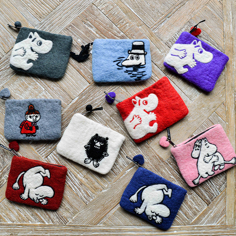 Klippan羊毛零钱包 化妆包姆明亚美宝宝手袋口红收纳包瑞典进口