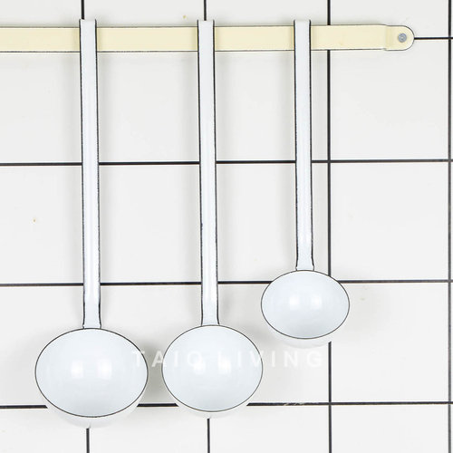 奥地利产riess搪瓷长柄汤勺