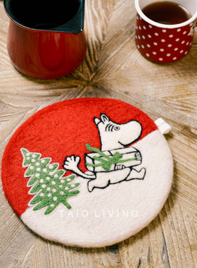 【TAIO圣诞餐桌】姆明锅垫 瑞典KLIPPAN毛毡姆明隔热餐垫杯垫