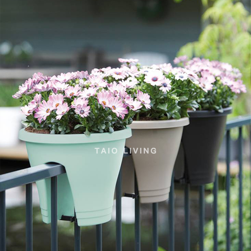 【6.5折清仓】荷兰ELHO阳台骑栏花盆科西嘉阳台栏杆马鞍盆种菜盆