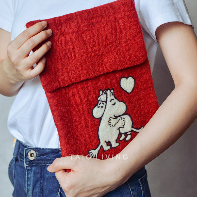 Klippan姆明IPAD包 手工制纯羊毛亚美平板电脑保护壳手包