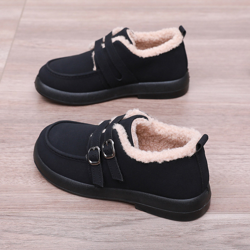 冬季新款老北京棉鞋女加绒加厚一脚蹬豆豆鞋软底防滑保暖妈妈棉靴,女鞋,时装靴,淘宝优惠券,粉丝福利购,淘宝优惠卷
