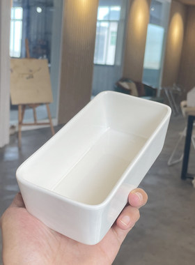 家用宠物陶瓷长方形碗