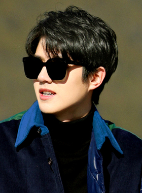 2024韩版大方框黑色偏光墨镜防紫外线旅行太阳镜男女大脸眼镜潮流