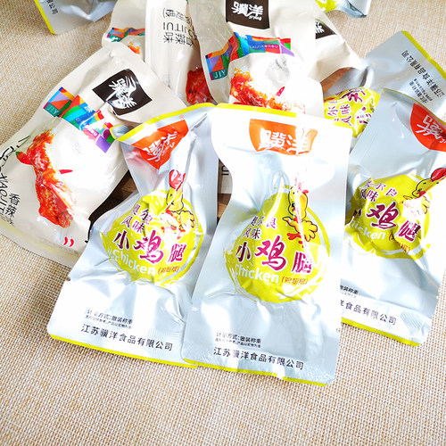 骥洋小鸡腿奥尔良风味鸡翅根500g小包装特产网红休闲卤味零食5斤 - 封面
