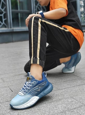 时尚休闲鞋男！专柜商场断码透气网面男鞋轻便减震跑步鞋BSJ30011