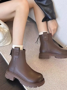 专柜折扣商场撤柜女鞋平底厚底短靴女舒适百搭时尚Z20-2986-8A