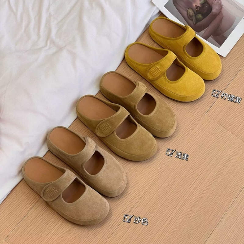 平底洋气一脚蹬外穿包头半拖鞋女