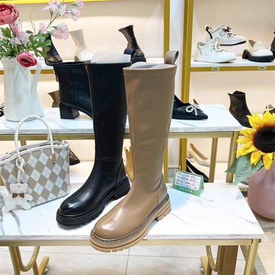 厚底骑士靴！不过膝！专柜商场断码女鞋长筒靴女百搭KM225511-2B