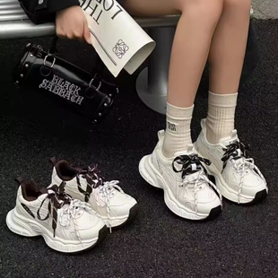 女M03372 真皮加绒 高货厚底休闲老爹鞋 时尚 27A 专柜商场撤柜断码