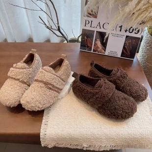 保暖勃肯鞋 毛呢 魔术贴时尚 专柜商场撤柜断码 女M655707A 绒里