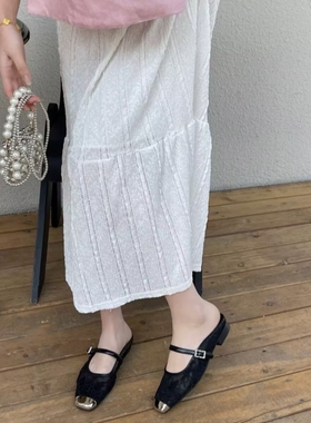 专柜商场撤柜断码女鞋时尚国风网纱拖鞋凉鞋软底透气Z51958-11