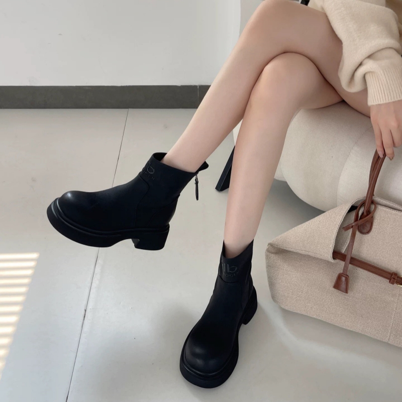 专柜撤柜断码厚底短靴