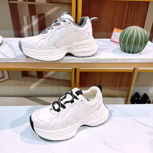 厚底老爹鞋 绒里 专柜女鞋 休闲鞋 80A 擦色 女M03355 全皮真皮