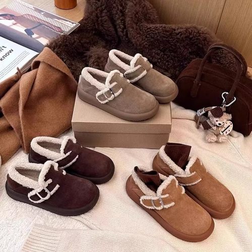 真皮绒里！勃肯鞋！专柜女鞋秀气时尚冬季乐福鞋女M6555100